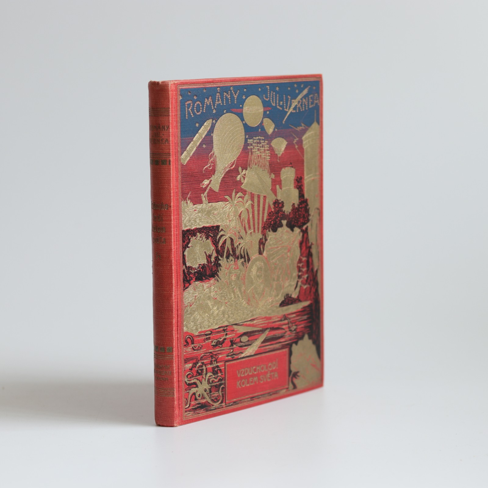 vzducholodi kolem sveta verne 1923 (1) Obálka knihy Vzducholodí kolem světa - Jules Verne (1923)